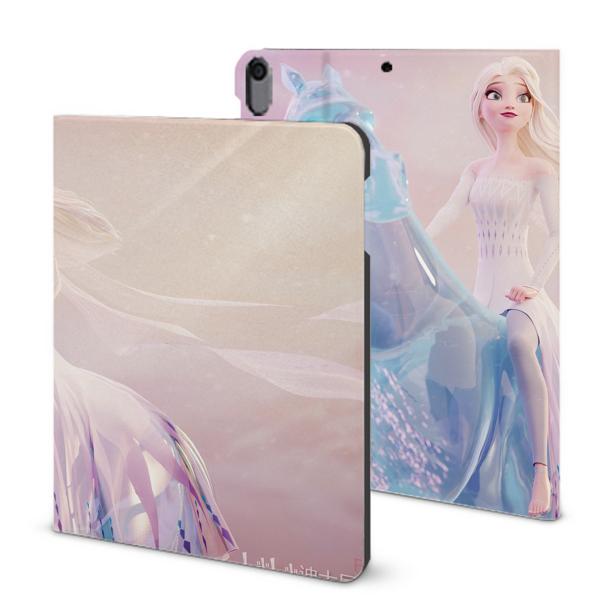 （画像用） アナと雪の女王 アンナ エルサ Frozen Anna Elsa IPad ケース ブック型 PUレザー TPU 耐衝撃 軽量 薄型 ペン収納なし 全面保護 IPad 各モデル対応